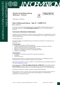 information - Zentrale Universitätsverwaltung - Martin