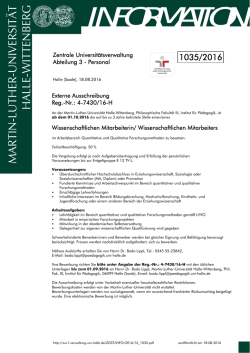 information - Zentrale Universit&auml;tsverwaltung - Martin
