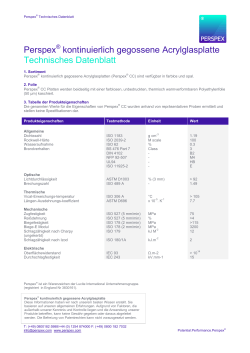 Perspex CC - Technisches Datenblatt