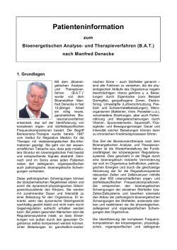 Bioenergetische Analyse und Therapie
