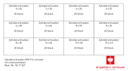 Nr. 55.17.367 Zylinderschrauben 5 x 20 20 Stück Zylinderschrauben