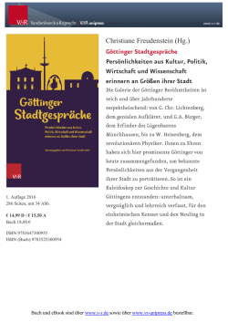 G&ouml;ttinger Stadtgespr&auml;che