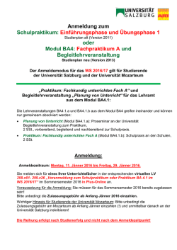 Einf&uuml;hrungsphase und &Uuml;bungsphase 1 oder