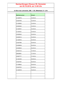 Liste - Lehrstuhl für Naturheilkunde