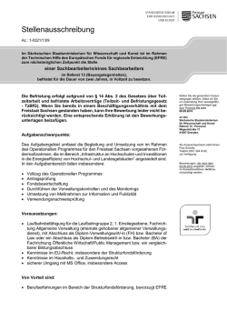Stellenausschreibung - Moderne Verwaltung