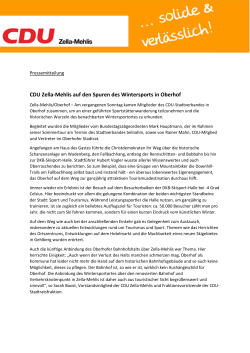 Pressemitteilung - CDU Zella