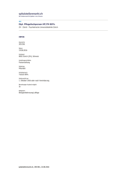 Dipl. Pflegefachperson HF/FH 80%