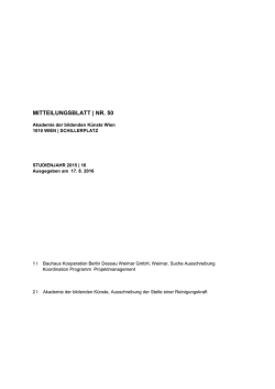 JF Rektorat 14 - a[ - Akademie der bildenden K&uuml;nste Wien