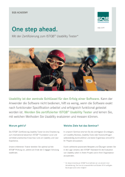 ISTQB &reg; - Usability Tester