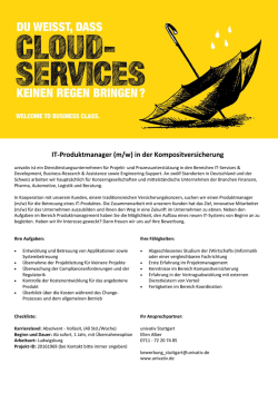 IT-Produktmanager (m/w) in der Kompositversicherung