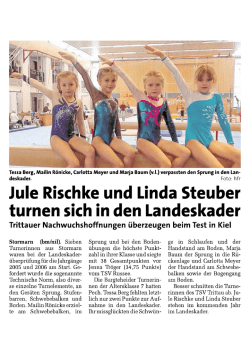 Jule Rischke und Linda Steuber
