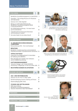 inhaltsverzeichnis 08-2016 - DVS Deutscher Versicherungs