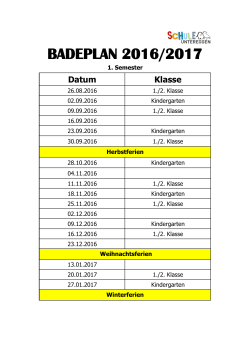 badeplan 2016/2017 - Schule Untereggen