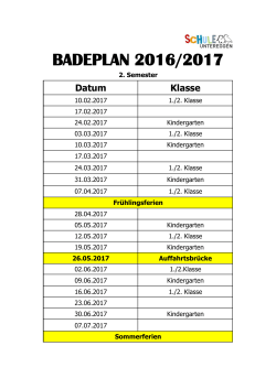badeplan 2016/2017 - Schule Untereggen