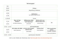 Workshopplan - GFK Rhein Ruhr