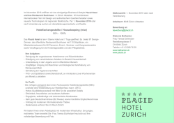 Hotelfachangestellte / Housekeeping (m/w) 50% - 100%