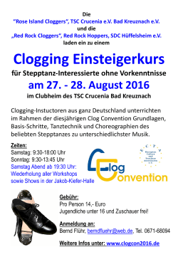 Anfängerwokshop - Clogging Convention 2016