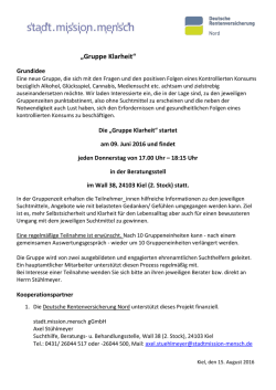 Gruppe Klarheit - Stadtmission Kiel