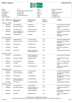 DFBnet - Spielplan 15.08.2016 16:16