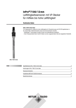 InPro&reg;7100/12mm - Mettler Toledo
