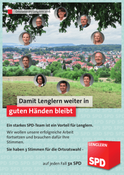 guten H&auml;nden bleibt - SPD
