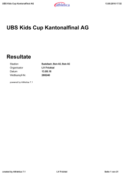 UBS Kids Cup Kantonalfinal AG