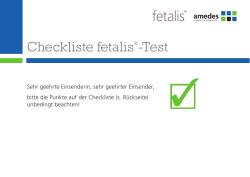Checkliste fetalis®-Test