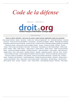 Code de la défense - Codes pour Droit.org