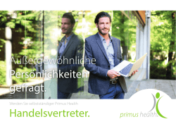 Handelsvertreter bei Primus Health