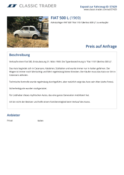 FIAT 500 L (1969) Preis auf Anfrage