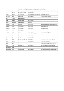 Kontaktdaten Gemeindevertreter