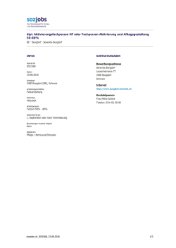 dipl. Aktivierungsfachperson HF oder Fachperson Aktivierung und