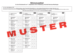 Musterstimmzettel - Ortsrat Neuhaus - Reislingen