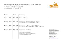 neuem Programm - Die Wegweiser Lippe