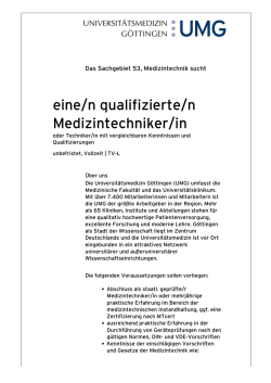 Druckversion Stellenanzeige - Universit&auml;tsmedizin G&ouml;ttingen