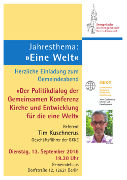 Eine Welt&laquo;