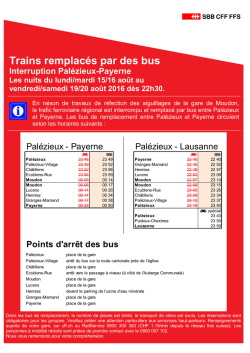 Trains remplac&eacute;s par des bus Interruption Pal&eacute;zieux