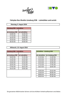 Fahrplan Veröffentlichung (006-1)