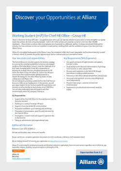 Discover your Opportunities at Allianz