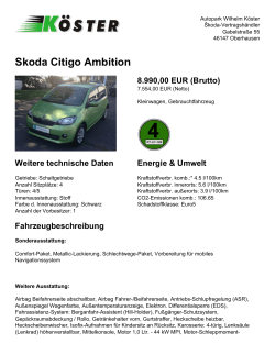 Skoda Citigo Ambition - Autopark Wilhelm Köster