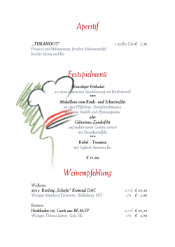 Festspielmen&uuml; - Wirtshaus am See