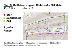 Start 3: Raiffeisen Jugend Club Lauf – 660 Meter 15:10 Uhr m/w U