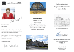 Informationsfahrt f&uuml;r politisch Interessierte nach Berlin Jutta