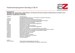 Festwochenprogramm Sonntag 21.08.16 - Bio