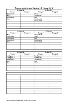 Turnierplan G-Junioren - FC Landquart
