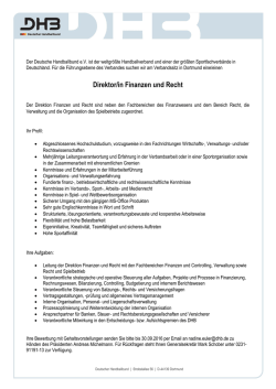 Direktor/in Finanzen und Recht