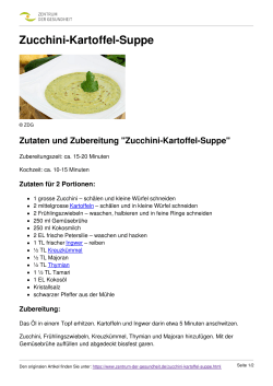 Zucchini-Kartoffel-Suppe