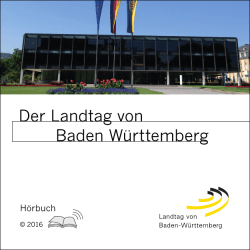 Cover - Landtag Baden Württemberg