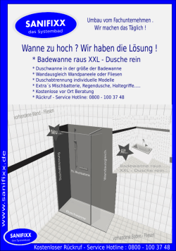 Sanifixx Wanne zur Dusche Skizze 2