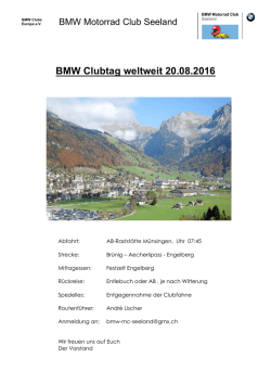 BMW Clubtag weltweit 20.08.2016